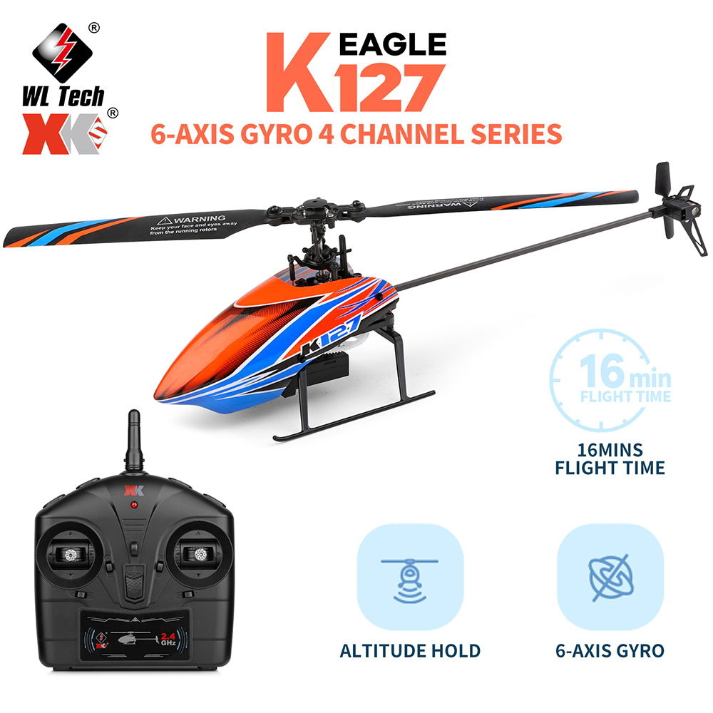 WLtoys XK K127 2,4G 4CH 6-Aixs – обзор и цена Rc Helicopter Gyro